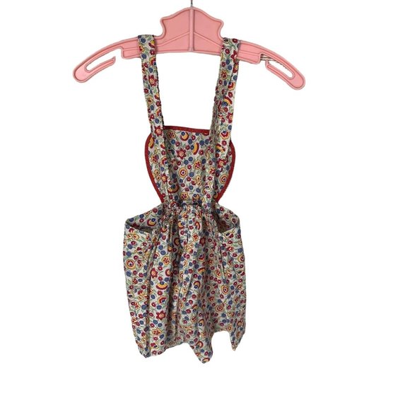 Vintage Floral Print Heart Bib Romper 12-18 Months - Picture 2 of 9